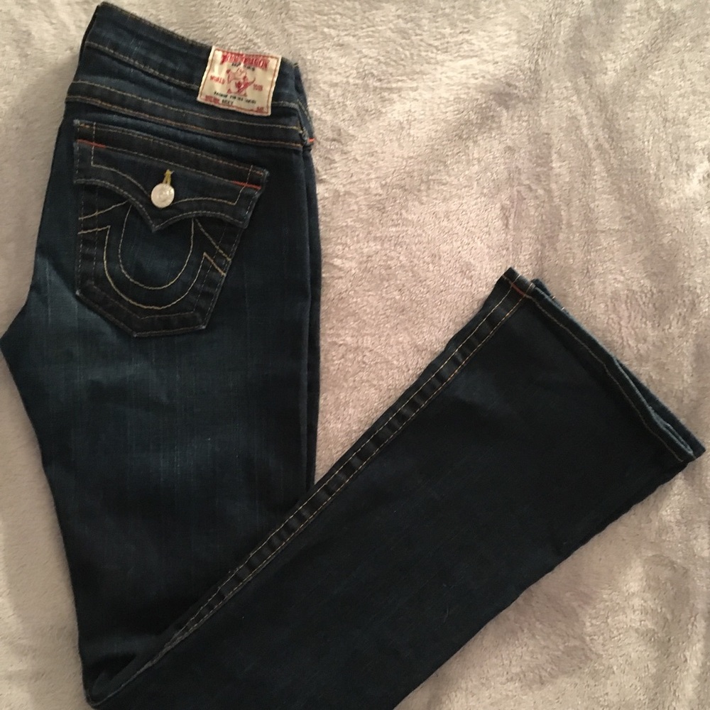 True Religion Becky Bootcut Dark Wash Sz 26